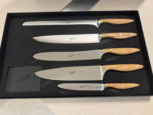 Essentium Olive Wood Chef knife set